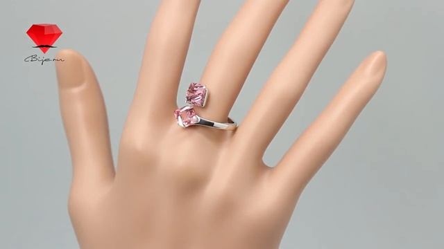 Bije.ru: Кольцо с родиевым покрытием и розовыми кристаллами Swarovski Ayloten (Айлотэнь) смотреть онлайн