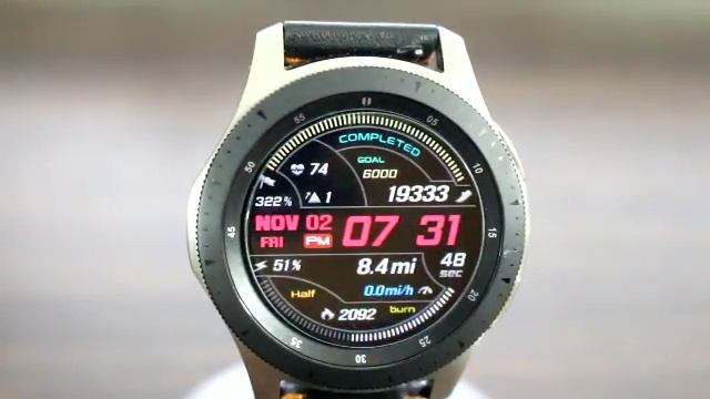 Galaxy Watch/Gear S3 Top digital Watch Face смотреть онлайн