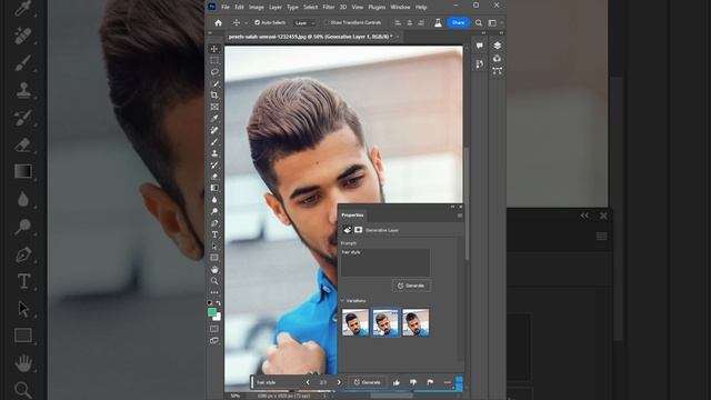 Generative Fill in Photoshop | How to Change Hair Style in Photoshop