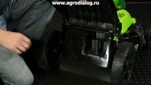 Аккумуляторная газонокосилка Greenworks GD40LM45 – установка мульчирующего комплекта