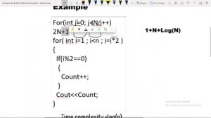 Calculate Time Complexity of an Algorithm of Log(n)  | Time Complexity Example