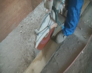 Демонтаж части плиты перекрытия