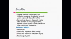 Rheumatoid Arthritis and DMARDS by Prof. Mona El-Sebaie