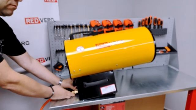 Газовая тепловая пушка RedVerg RD-GH30R: первый запуск от баллона с пропаном смотреть онлайн