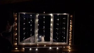 Гирлянда водопад теплый белый