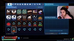 TRADING MY WHOLE INVENTORY FOR FREE | ROCKET LEAGUE LIVE | ROCKET LEAGUE LIVE TRADING | PART 2