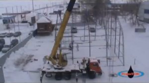 Монтаж каркасно-тентового ангара