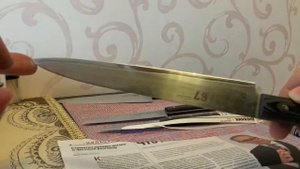 заточка ножей Самура из дамасской стали