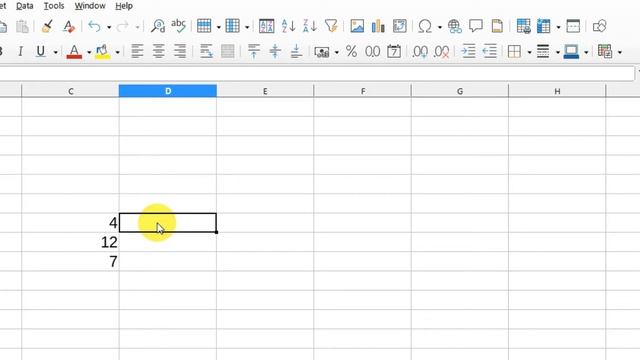 How to square a Number in Libreoffice calc || In hindi