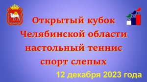 Открытый кубок Челябинской области по спорту слепых (настольный теннис командный) - 2023