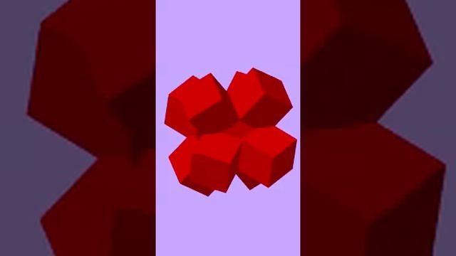 Short-СДК-9 красных кубов на светло-фиолетовом