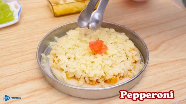 Homemade Miniature Cheese Burst Pizza Recipe | Easy Tiny Pizza At Home By Miniature Cooking