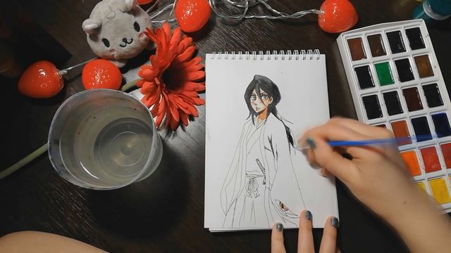 Мой скетчбук рисую Рукию Кучики из аниме блич/Draw Kuchiki Rukia in my sketchbook/Bleach смотреть онлайн