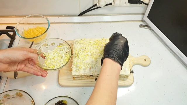 ЗАКУСОЧНЫЙ ТОРТ НАПОЛЕОН (Очень простой рецепт) ★ НАПОЛЕОН С ГРИБАМИ И КУРИЦЕЙ ★ SNACK CAKE NAPOLEO