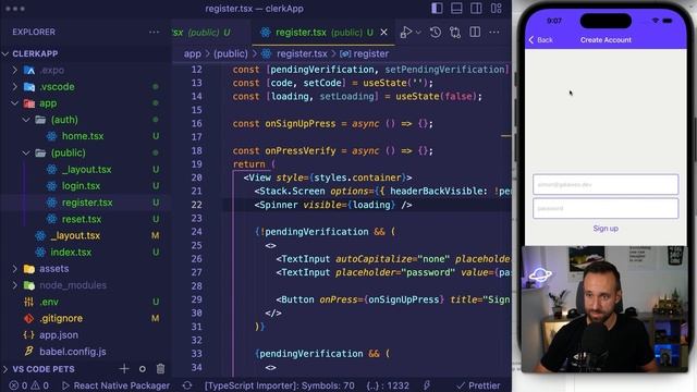 Master React Native Authentication with Expo Router & Clerk смотреть онлайн