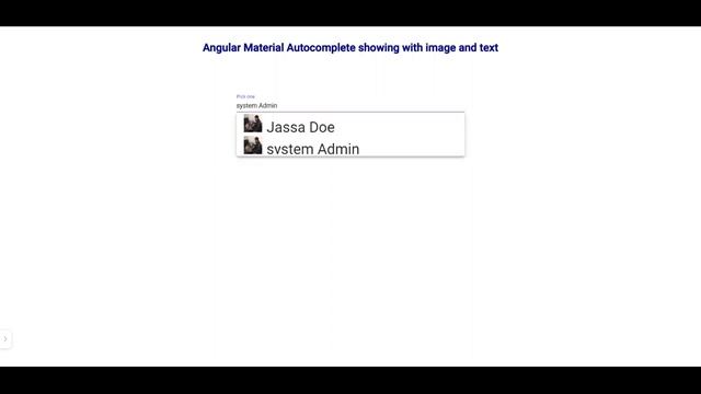 Angular Material Autocomplete showing with image and text смотреть онлайн