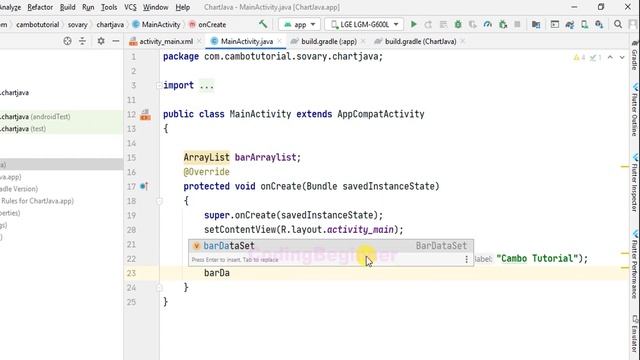 How Create Android Studio Bar Chart with Source Code #CodingBeginner #androidtutorial