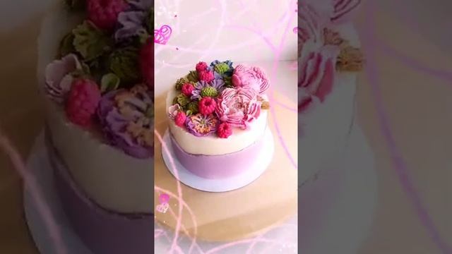 Кремовая флористика. Цветочная композиция из крема(фасолевая паста).
