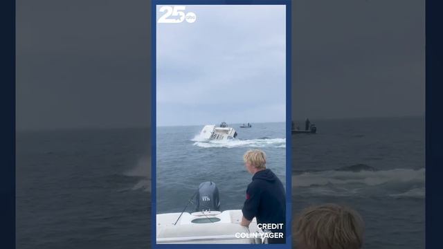 Y2meta.to-Breaching whale crashed into a boat Tuesday in Portsmouth Harbor, capsizing it-(720p)