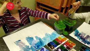 Урок рисования, дети 4-5 лет