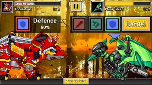 Ptera Green - Striker + Stego Gold - Iron Heart | Dino Robot Battle Arena
