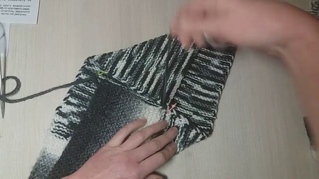 Обзор вязаной шапки и манижки спицами! смотреть онлайн