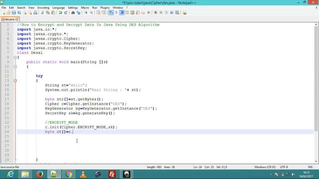 How to Encrypt and Decrypt Data In Java Using DES Algorithm смотреть онлайн