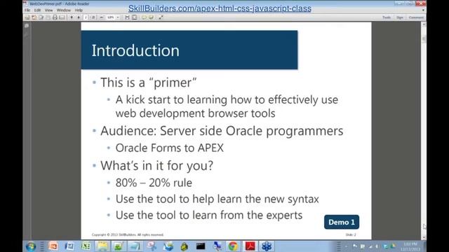 Web Development Tips for PL/SQL Programmers - Part 1 of 12