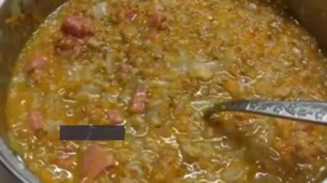 Пшеничная каша с колбасой.Рецепт пшеничной каши.