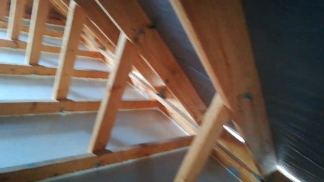 Утепление чердачного перекрытия. Полистирол 50мм. Строительство каркасного дома своими руками. смотреть онлайн