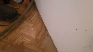 Шлифовка паркетного пола болгаркой без пыли.