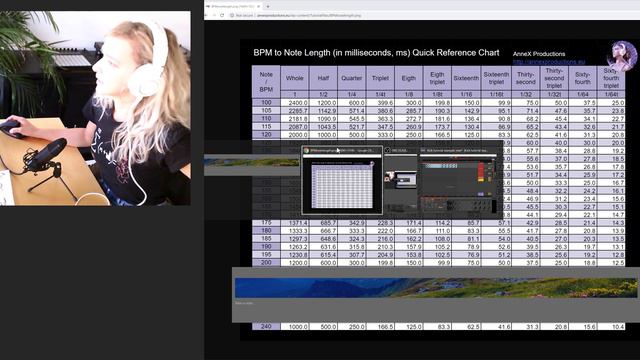 How to use a BPM to note length conversion chart cheat sheet for electronic dance music production