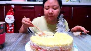 MUKBANG GENTLE SALAD/МУКБАНГ НЕЖНЫЙ САЛАТ/ЛЕГКИЙ САЛАТ С ЯБЛОКАМИ/EATING SHOU/먹방