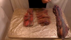 Валяние тапочек из остатков шерсти