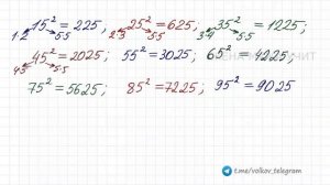 Удивительный способ нахождения квадратов чисел без калькулятора