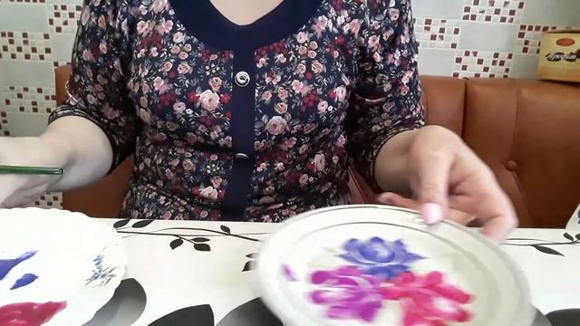 Роспись керамических тарелок в смешанном стиле смотреть онлайн