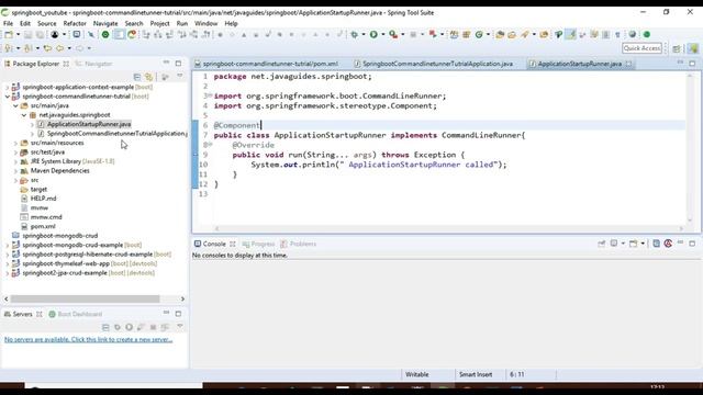 Spring Boot CommandLineRunner Interface Tutorial смотреть онлайн