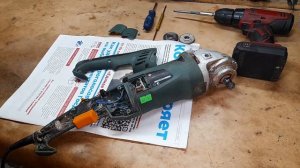 Замена выключателя на болгарке Калибр МШУ-125/1200К. Диагностика