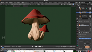 Стилизованный гриб в Blender 3D. Урок в русском интерфейсе