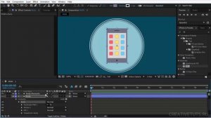 Красивая анимация иконки смартфона с помощью шейпов в After Effects (Phone shape icon animation)