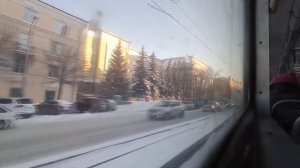 Поездка на трамвае КТМ-5 (71-605А) (1990 г.в), борт. 1377, маршрут 8