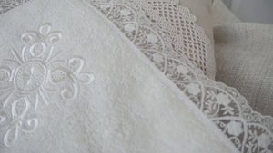 Махровая крыжма на крещение девочки, таинство крещения, полотенце, модель Анастасия