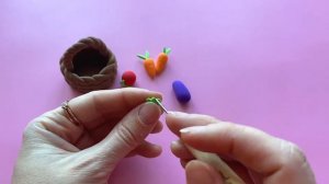 ЛЕПИМ ОВОЩИ ДЛЯ КУКОЛ ИЗ ВОЗДУШНОГО ПЛАСТИЛИНА. Часть 1.