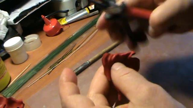 Мастер класс. Цветок из кожи. Часть 1