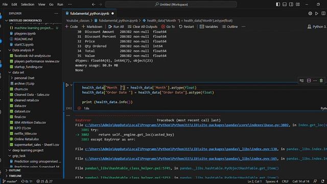 ● data frame and data preparation in Python through Visual Studio Code смотреть онлайн