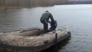 Обкатка лодки Штурман длина 4200, мотор Сузуки 40 водомет.
