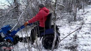 И СНЕГ НЕ ПОМЕХА ! ЗАГОТОВКА ДРОВ ТЯЖЁЛЫМ МОТОБЛОКОМ ЗИМОЙ / СЕЗОН 2021