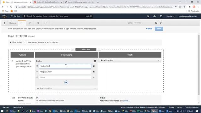 AWS ALB - listener rules смотреть онлайн