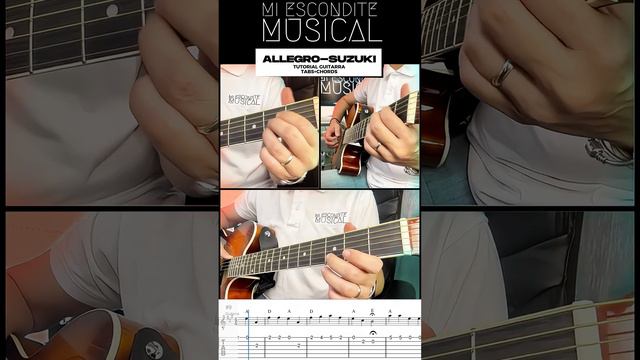 ALLEGRO | SUZUKI | GUITAR TABS #miesconditemusical #guitarra #guitartabs #guitartutorial #guitarsol