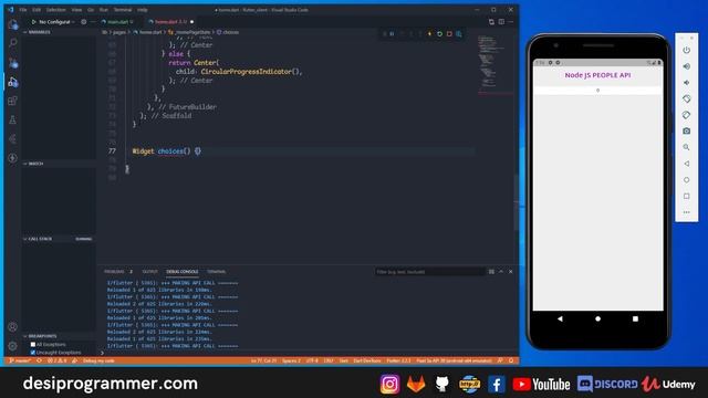 Flutter & Node JS | People API | Futurebuilder refire issue | Client Side Data Filtration